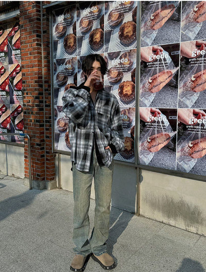 No.250188 High Street Vintage Distressed Straight-Leg Jeans