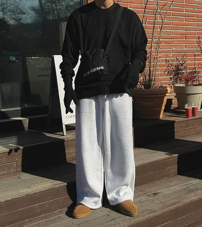 No.250179 Simple Style Solid Color Round Neck Pullover Knitted Base Shirt