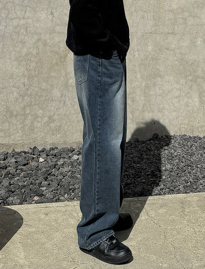 No.80424 Commuting Style Cleanfit Retro Straight-Leg Jeans