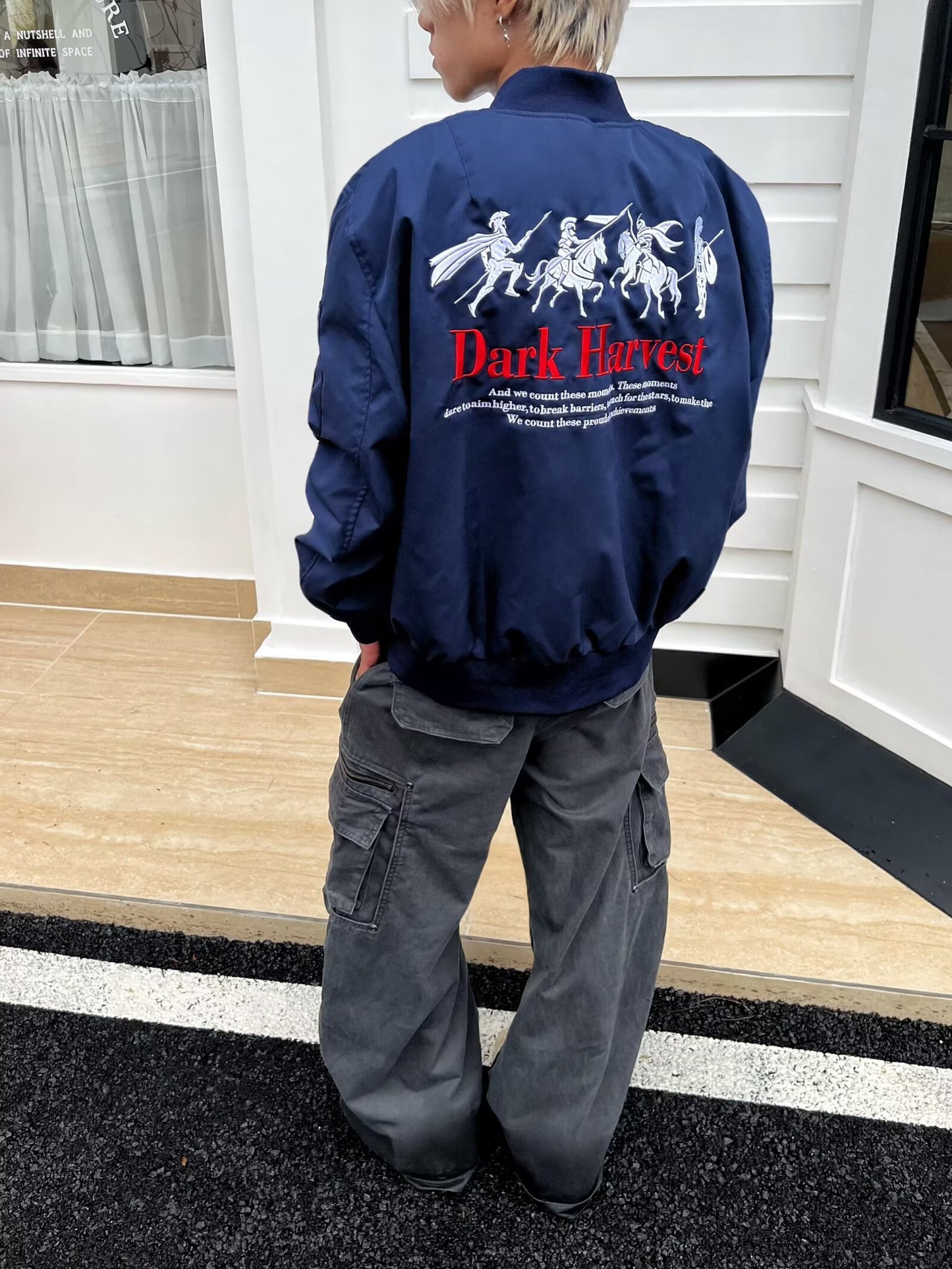 No.S298 Red Embroidered High Street Lapel Jacket