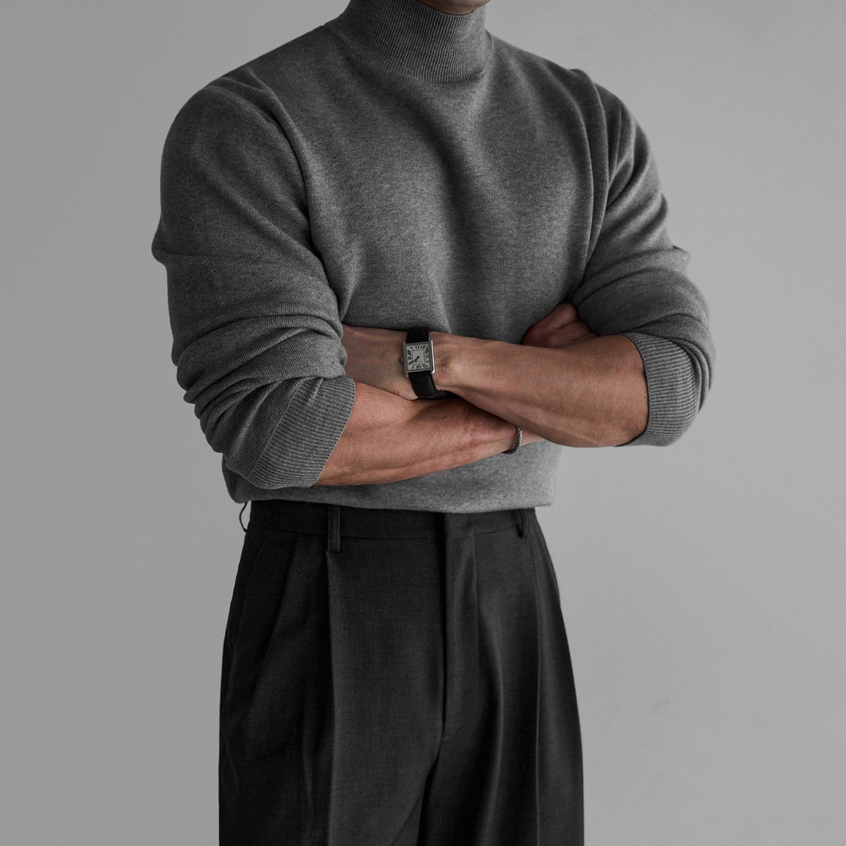 No.80535 Simple Style Half Turtleneck Pullover Sweater Base Shirt