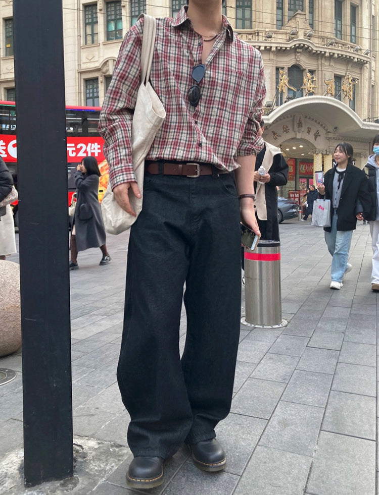 No.220303 American-style Cleanfit Retro Straight-leg Jeans