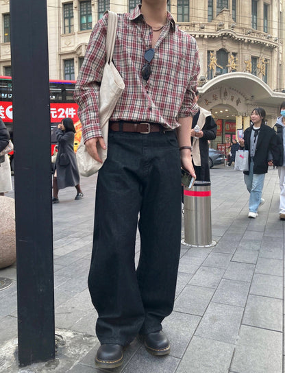 No.220303 American-style Cleanfit Retro Straight-leg Jeans