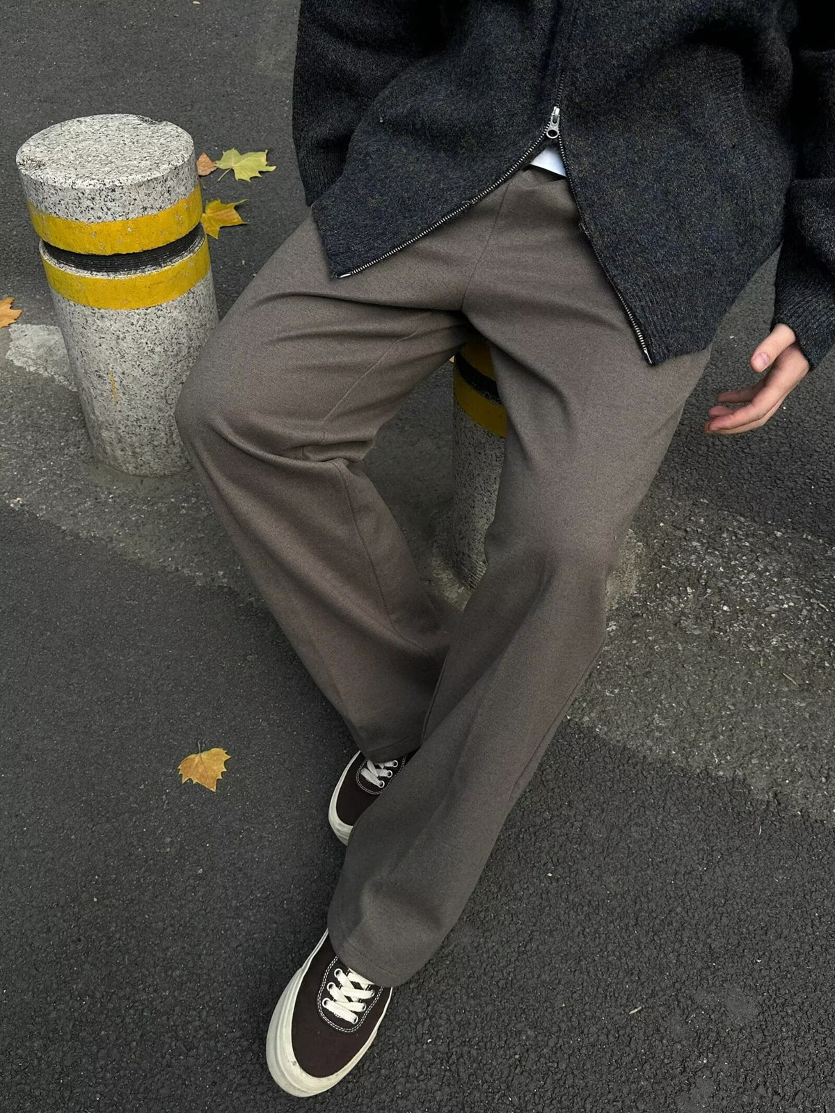 No. Q645  Cleanfit Style Curved-Leg Workwear Straight-Leg Pants