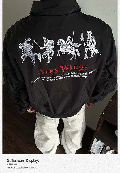 No.S298 Red Embroidered High Street Lapel Jacket