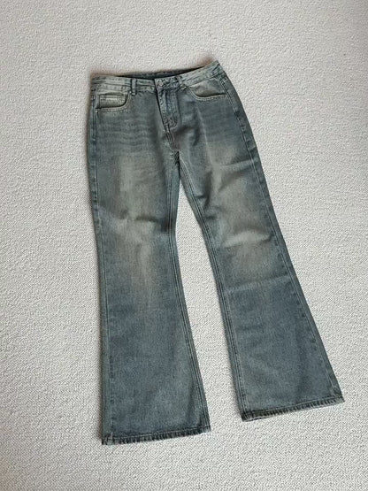 No.250188 High Street Vintage Distressed Straight-Leg Jeans