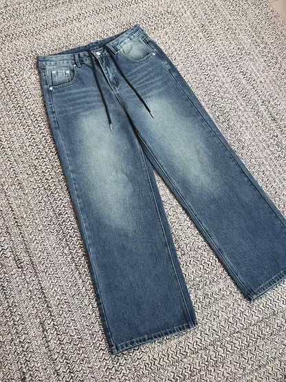 No.80424 Commuting Style Cleanfit Retro Straight-Leg Jeans